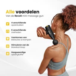 Revolt - Mini Massage Gun - Inclusief 4 Opzetstukken - Inclusief Adapter - 6 Snelheidsstanden - Spierherstel & Spierontspanning - Massage Pistool - Massage Apparaat Professioneel — thumbnail 2