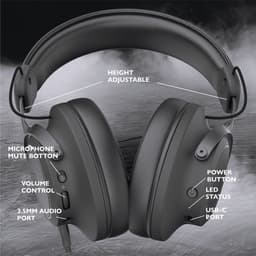 Deltaco Gaming DH440 Draadloze USB Gaming Headset - 7.1 Surround Sound - RGB - Zwart — thumbnail 2