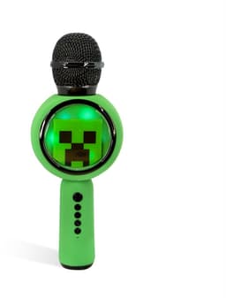 Minecraft - draadloze karaoke microfoon voor kinderen - oplichtend LED display - speaker - met stemeffecten — thumbnail 1