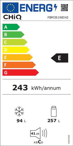 CHiQ FBM351NEI42 - Koel-vriescombinatie - 356 Liter - No Frost - Stil 35dB - Inverter Compressor - Digitaal LED Display - 12 Jaar Garantie op Compressor - D Energielabel — thumbnail 19