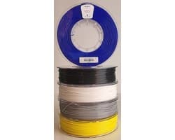 Kexcelled PLA K5 - 3D Printer Filament Combideal - 5 x 500g (2,5kg) - Blauw, Zwart, Wit, Grijs, Geel - 1.75mm