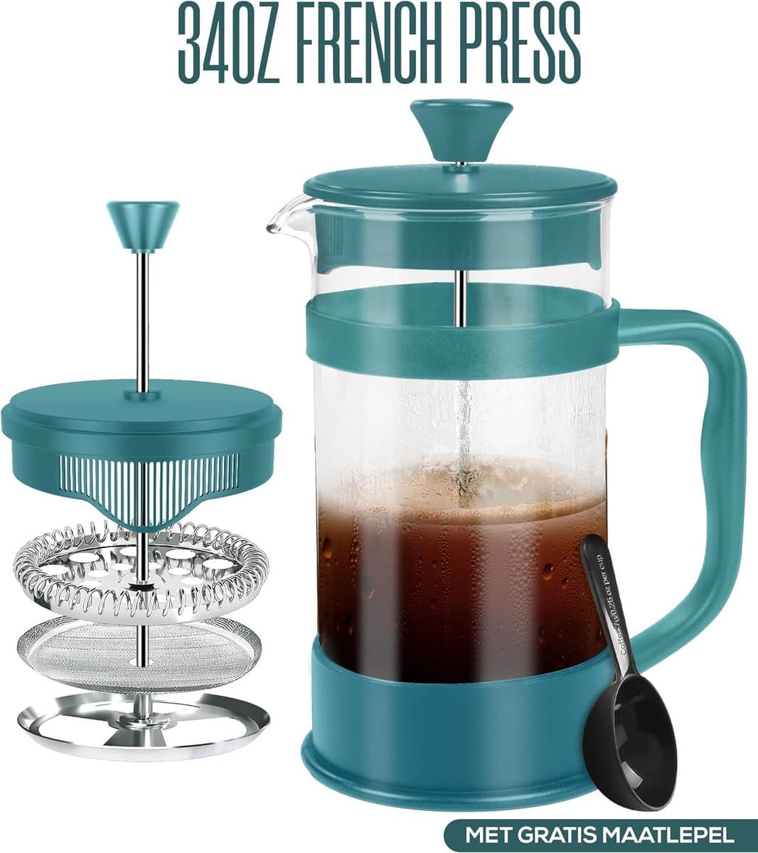 koffiekoker espresso kan - mokkakan, camping, koffiekoker, espresso-apparaat, — afbeelding 1
