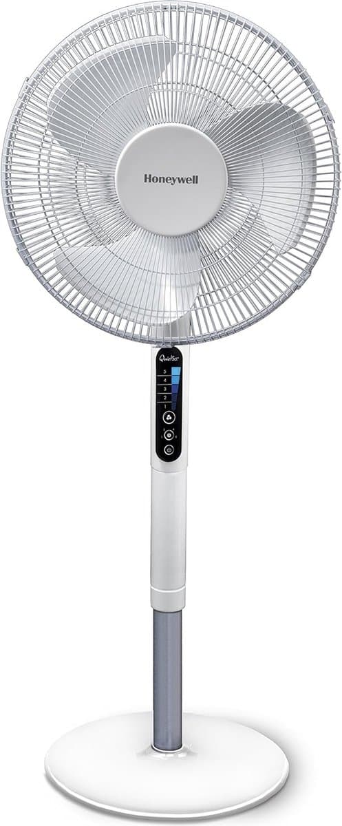 Advanced QuietSet kantelende statiefventilator (5 snelheden timerfunctie oscillatie van 70° hoogteverstelling afstandsbediening gebruiksvriendelijk) met Honeywell — afbeelding 1