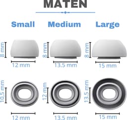 Oordopjes geschikt voor Apple Airpods Pro 1/2 - Vervanging Tips in maat Large - 3 Paar - KELERINO. — thumbnail 2
