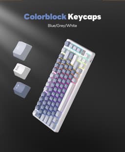 Royal Kludge RKM75 - RGB Mechanisch Gaming Toetsenbord - Met Display - Foam Touch - Phantom Black - Bluetooth - Hot Swappable Switch - Blue Switches - Inclusief Stofkap — thumbnail 2