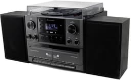 Soundmaster MCD5600SW - muziekcenter met platenspeler, bluetooth, CD, dubbel Cassette deck, encoding USB en DAB+, zwart — thumbnail 4
