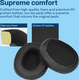 MMOBIEL Oorkussens voor Skullcandy Crusher Wireless / Crusher Evo / Evo Collina Strada / Crusher ANC / Hesh3 / Hesh ANC / Hesh Evo Hoofdtelefoon - Hoofdtelefoon Earpads - Zwart — thumbnail 4