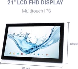 Xoro MegaPAD 2154 V7 64 GB 54,6 cm (21.5") 4 GB Wi-Fi 6 (802.11ax) Android 13 Aluminium, Zwart — thumbnail 2