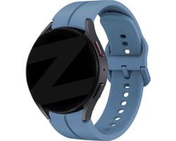Bandz siliconen band 'Extreme' geschikt voor Samsung Galaxy Watch 7 (40 & 44mm) / Galaxy Watch 6 (Classic) / 5 40mm & 44mm / 5 Pro / Watch 4 (Classic) / Watch FE - Siliconen smartwatch bandje met gespsluiting - grijsblauw