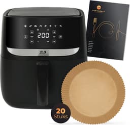 JAP Appliances Aspire - Airfryer - Inclusief 20 stuks bakpapier - Digitaal Kookboek - Grote XXL Heteluchtfriteuse - PFAS-vrij - Digitaal touchscreen - 1700W — thumbnail 1
