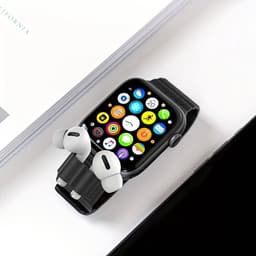Ainy - Airpods siliconen houder case / hoesje voor Apple watch pro, smartwatch of horloges — thumbnail 5