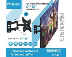 Vizyon VZ 42X - 17-42 Inch - Universele Monitor Muurbeugel - Wand Ophang Beugel Steun - Televisie Ophangsysteem Muur Ophangbeugel - Wall Mount Houder - TV Monitorbeugel Wandsteun Ophangsysteem - Licht Kantelbaar - 19 inch - 22 inch - 24 inch -32 inch