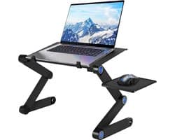 Opvouwbare bedtafel - 360 graden verstelbaar - Afneembaar en draagbaar - Laptopstandaard voor bed. Laptop Stand