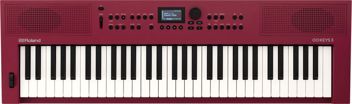 Roland GO:KEYS 3 Dark Red - Keyboard, 61 toetsen — afbeelding 1