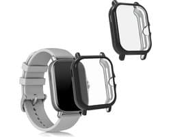 kwmobile 2x smartwatch hoes geschikt voor Huami Amazfit GTS 3 / GTS 2 / GTS 2e hoesje - Siliconen sporthorloge cover - Activity tracker case in zwart