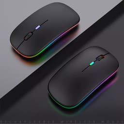 Draadloze LED Bluetooth Muis - Ergonomisch - RGB - Laptop en Gaming - Draadloos - Zwart — thumbnail 2