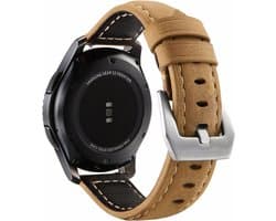 Strap-it Smartwatch bandje leer - geschikt voor Polar Ignite / Ignite 2 / Ignite 3 / Unite / Pacer - beige