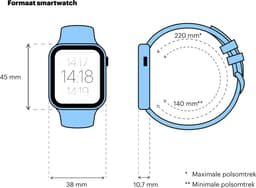 Apple Watch Series 8 - 4G- 45mm - Middernacht Aluminium — thumbnail 3