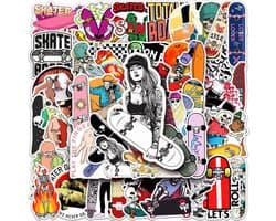 Daily Essentialz Skateboarden stickers - Skate stickers - Skateboard Stickers - Graffiti Stickers - Stickers - Stickers volwassenen - Bullet Journal Stickers - Stickers Laptop - 50 stuks