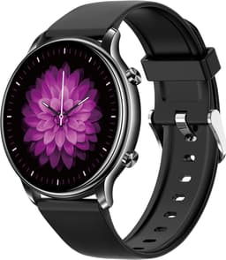 Kiraal Fit 4 - Smartwatch dames - Smartwatch Heren - Stappenteller - Full Screen - Fitness Tracker - Activity Tracker - Smartwatch Android & IOS - Zwart — thumbnail 1