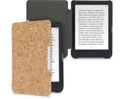 kwmobile Kurken hoesje geschikt voor Tolino Shine 3 - Beschermende e-reader Flip Cover - In lichtbruin