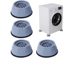 Wasmachine Demper - Wasmachine Verhoger - Trillingsdemper - Anti Slip – Schokdemper - Anti Tril - Wasmachine Voetjes - Vibratiedempers - Verhoger - Grijs