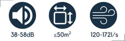 Vestfrost Luchtreiniger met koeling/verwarmingsfunctie - VP-B1H50GP - 50 m² - Zuiveringsefficiëntie: 620 m³/u - Mobiele besturing — thumbnail 8