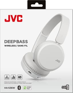 JVC HA-S36W-W Opvouwbare Bluetooth on-ear hoofdtelefoon - Wit — thumbnail 5