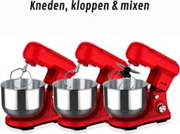 Bolture Mixer met Mengkom - Handmixer - Keukenmachine - Multifunctioneel - 4.5 Liter - Kneden Kloppen en Mengen - 1500 W — thumbnail 4