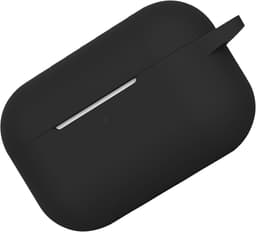 Hoesje - Geschikt voor Apple AirPods Pro 2 - met Clip - Siliconen Hoes - Silicone Case Cover - Zwart — thumbnail 2