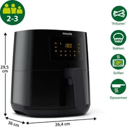 Philips Essential 3000 Series Airfryer L - HD9252/90 - 4L - Tot 4 Personen — thumbnail 10