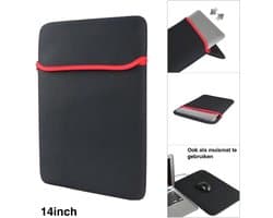 Laptopsleeve - Laptop sleeve - Laptophoes - Laptoptas - Zwart - 17 Inch - Neopreen - Laptopbeschermer