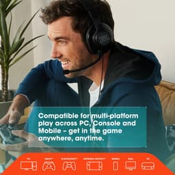JBL Quantum 300 - Gaming Headset USB & 3.5 mm - JBL Quantum Surround via Quantum Engine - Over-ear met Afneembare Microfoon - PC, PlayStation & Xbox - Zwart — thumbnail 4