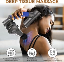 Bluemay Revolutionaire Massage Gun - 5 verschillende Hoeken - Massageapparaat - Rugmassage - Nekmassage - Spierstimulator - Handmassage — thumbnail 4