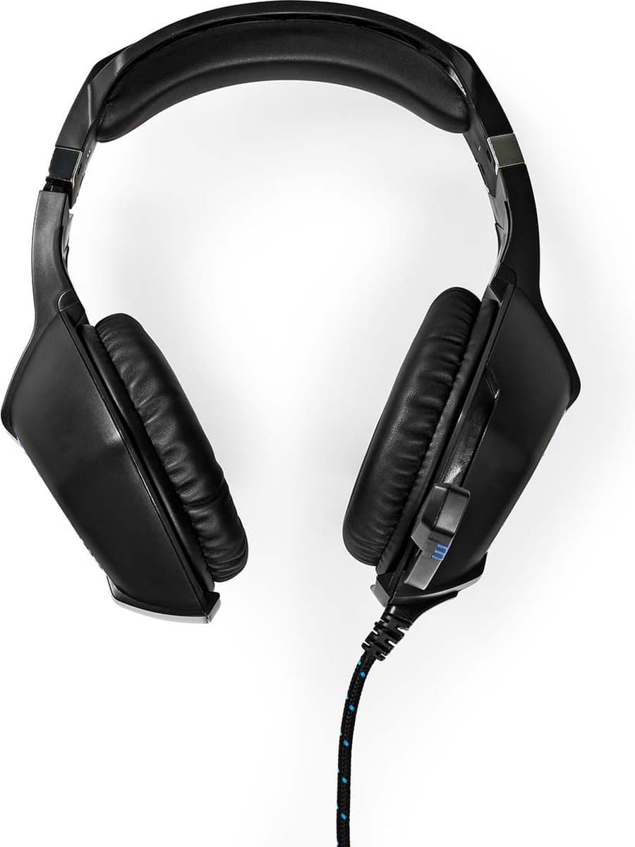 Nedis Gaming Headset - Over-Ear - Stereo - USB Type-A / 2x 3.5 mm - Inklapbare Microfoon - 2.20 m - LED — afbeelding 1