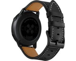 YONO Smartwatch Bandje - 22mm - geschikt voor Samsung Galaxy Watch 3 45mm - 46mm - Gear S3 Classic - Frontier - Polar Vantage M M2 V3 Grit X - Garmin Vivoactive 4 - Forerunner 265 - Venu 3 2 - Leer - Zwart