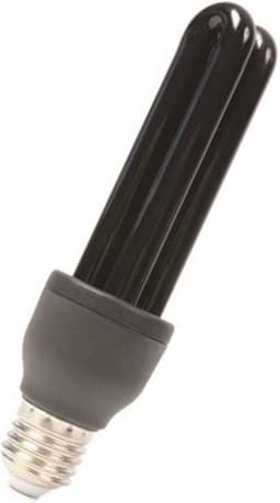 Blacklight lampen grote E27 fitting - 2x - 25 watt - 10 cm - feest verlichting - reservelamp - spaarlamp — thumbnail 2