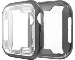 Screenprotector watch case - hoesje - geschikt voor Apple Watch Series 4/5/6/SE - 44 mm - zwart