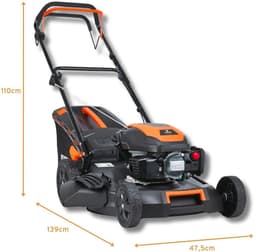 FUXTEC 40V accugrasmaaier FX-E2RM43PRO | inclusief accu en lader | FlexSpeed snelheid | 43 cm maaibreedte | aandrijving op wielen | mulchfunctie — thumbnail 2