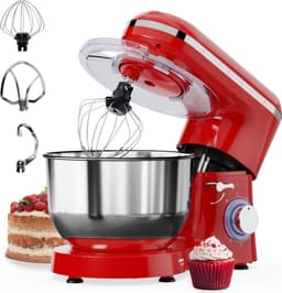 RONN® Mixer met mengkom - Mixer - Mixer met mengkom keukenmachine - Rood - ‎39cm x 24cm x 31cm — thumbnail 1