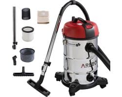 Industriële Stofzuiger - Nat-droogzuiger Aszuiger - Veelzijdig Reinigen - 4-in-1 Functie - 30 Liter Tank - Rood