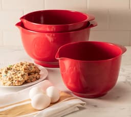 Mengkom - Keuken Kom - Bakken en Mixen - Antislip Ring Bodem - 2.5 Liter - Rood — thumbnail 2