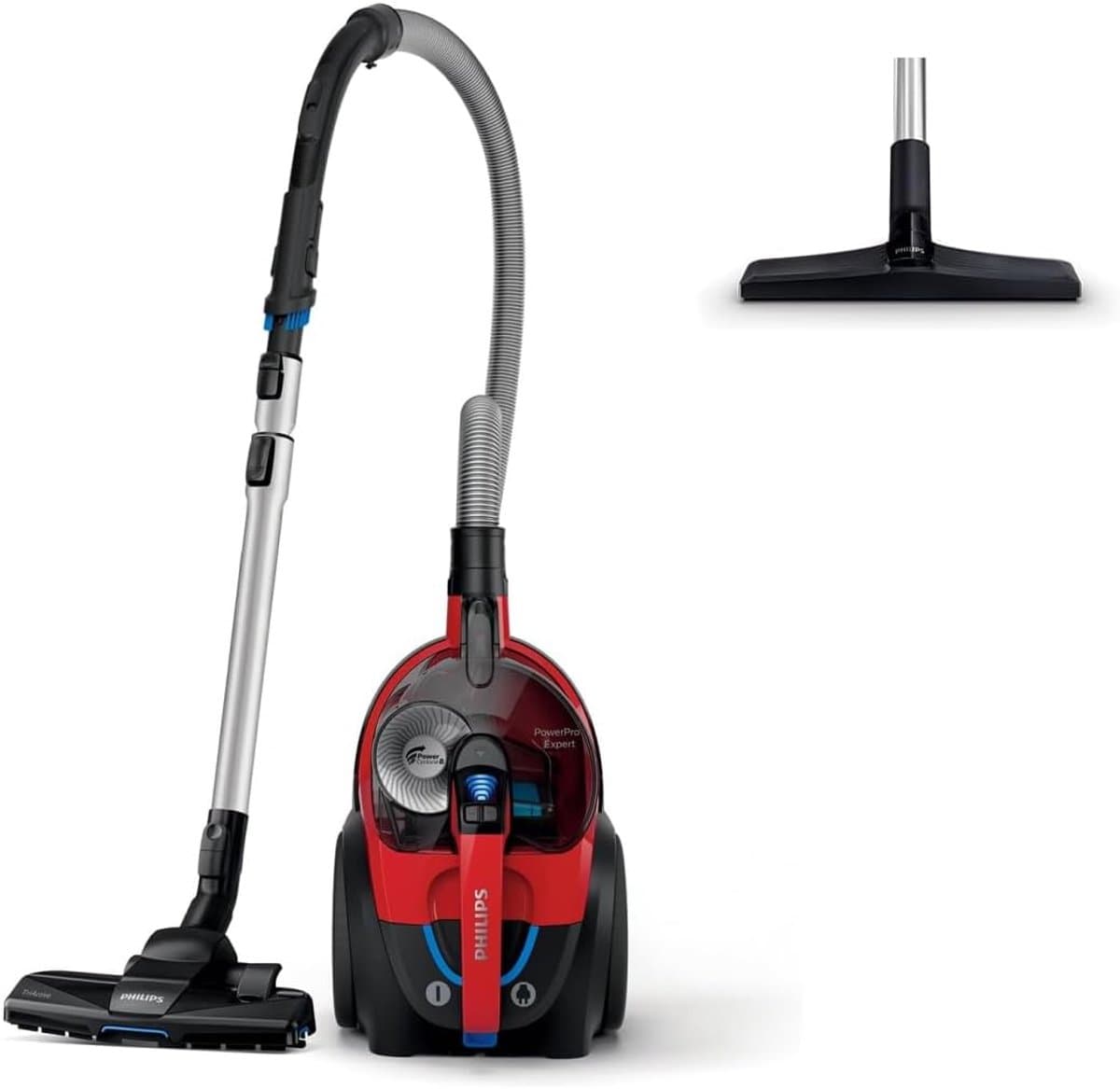 Cilinderstofzuiger zonder zak - Krachtige stofzuiger - Grondig schoonmaken - 99.9% stofabsorptie - 2 liter capaciteit - Rood — afbeelding 1