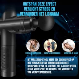 SCH® Massage Gun Professioneel - Massage Gun - Zwart - 28cm x 24cm x 7cm — thumbnail 2