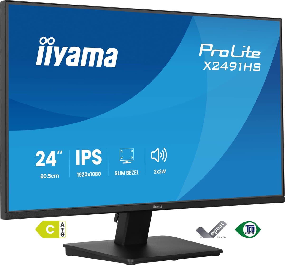 iiyama ProLite X2491HS-B1 - 24 inch - Full HD - IPS - speakers — afbeelding 1