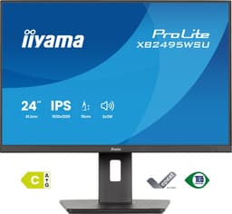 iiyama ProLite XB2495WSU-B1 - 24 inch - Full HD - IPS - USB-Hub (4x) - verstelbaar - 1920 x 1200 — thumbnail 4