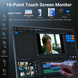 MINIX SF10T 10.5” Portable Monitor - Touchscreen - IPS Beeldscherm - 178° Kijkhoek - Inclusief Beschermhoes - Full HD - Voor Mac PC Xbox PS4/5 Switch - Zwart — thumbnail 2