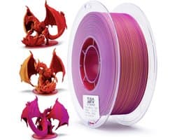 PLA filament 1,75 mm - 1 kg matte spoel - meerkleurig - kleurverandering per hoek - dimensionale nauwkeurigheid