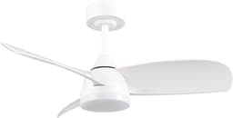 REALITY HELSINKI - Ventilator - Wit mat - incl. 1x SMD 20 W - Afstandsbediening - Geintegreerde dimmer - Traploos instelbare lichtkleur - Dimbaar met schakelaar - Niet externe dimbaar - Geheugenfunctie - Zomer- en wintermodus - 6 snelheidsniveaus — thumbnail 1