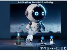 Nexvo® Draagbare beamer - Beamer - Projector - Mini Beamer - Wit - ‎‎21cm x 14cm x 12cm — thumbnail 4